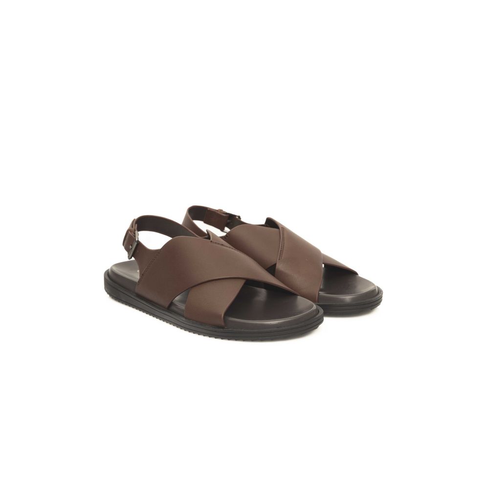 Cerruti 1881 Brown Cowhide Men Sandal - Zeiniez