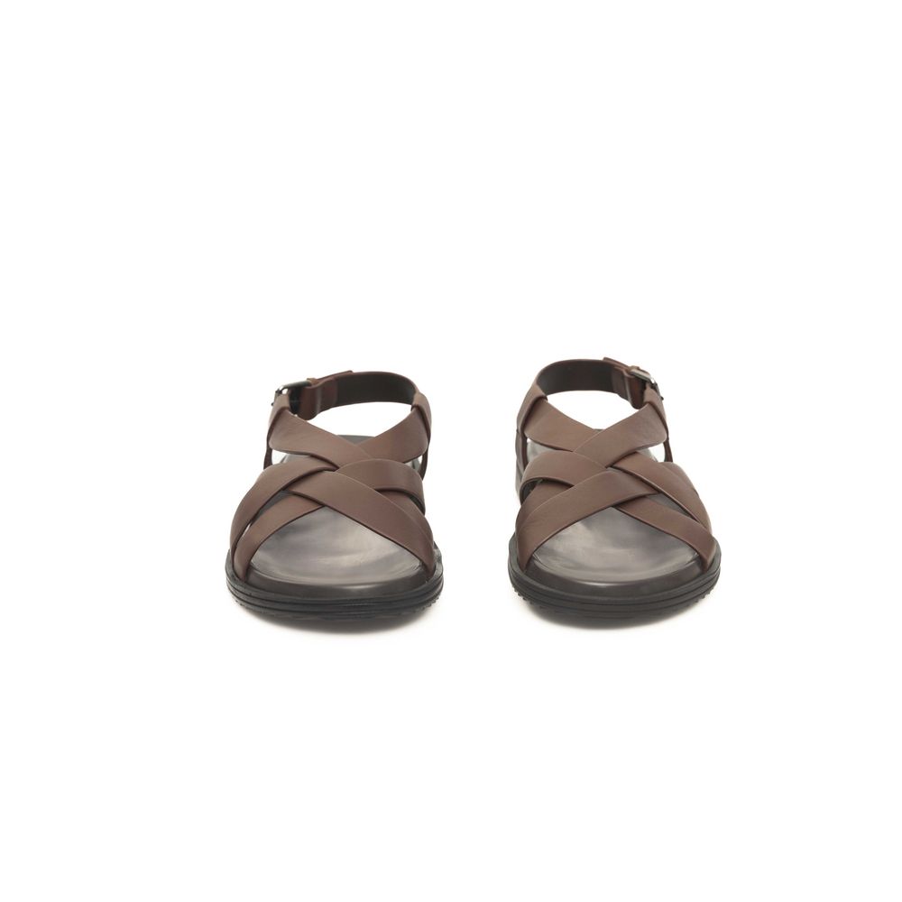 Cerruti 1881 Brown Cowhide Men Sandal - Zeiniez
