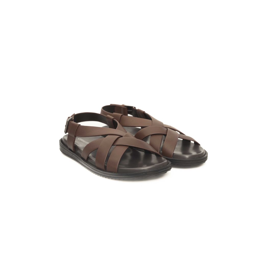 Cerruti 1881 Brown Cowhide Men Sandal - Zeiniez