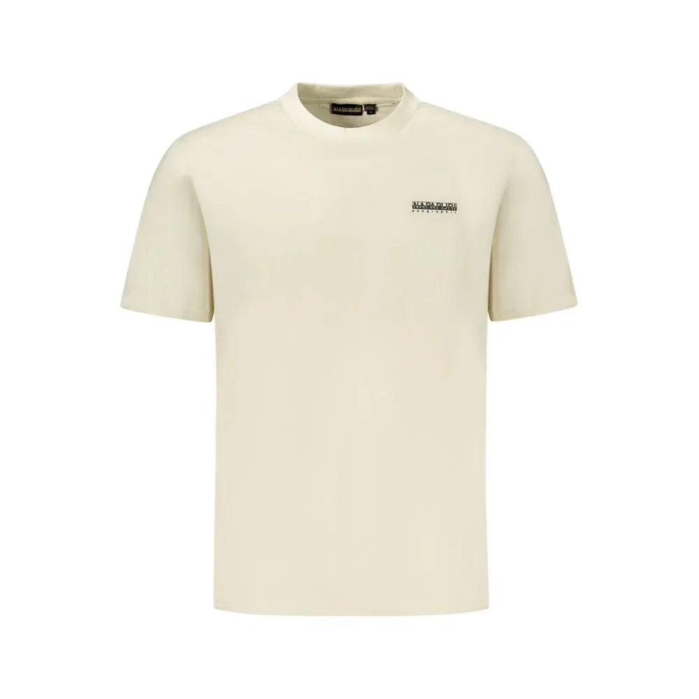 Napapijri Beige Cotton Men T-Shirt - Zeiniez