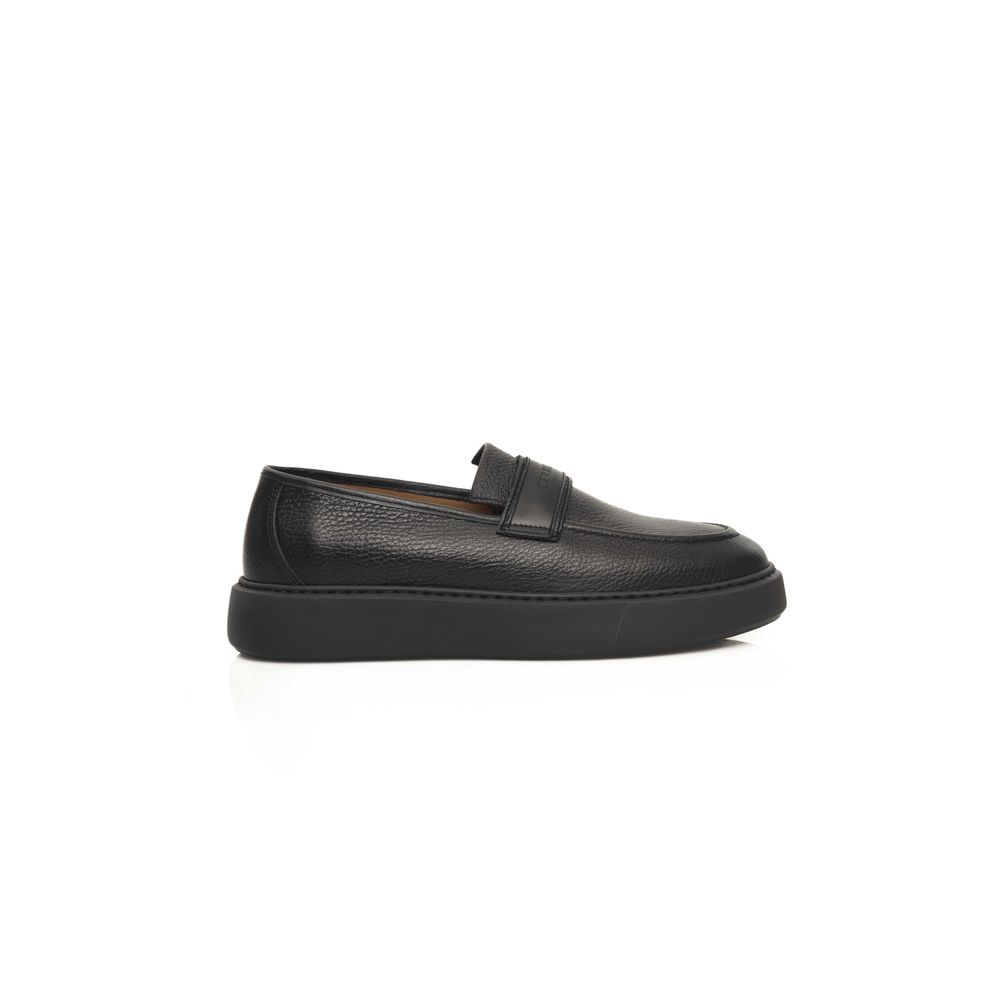 Cerruti 1881 Black Leather Men Loafer - Zeiniez