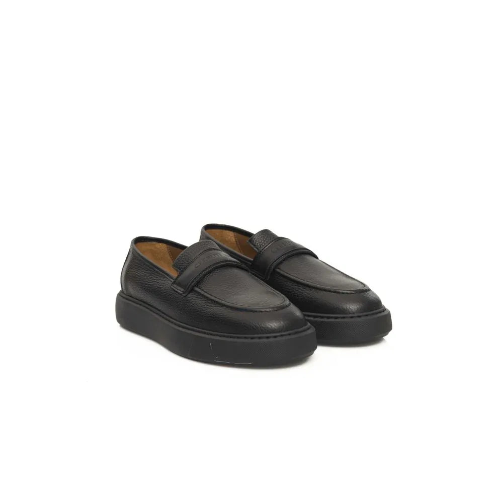Cerruti 1881 Black Leather Men Loafer - Zeiniez