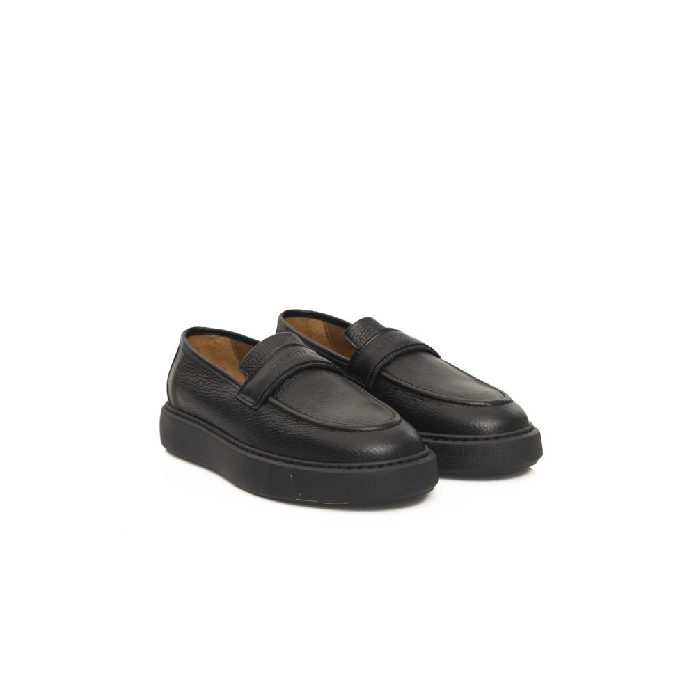 Cerruti 1881 Black Leather Men Loafer - Zeiniez
