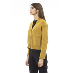 Alpha Studio Yellow Merino Wool Women Cardigan - Zeiniez
