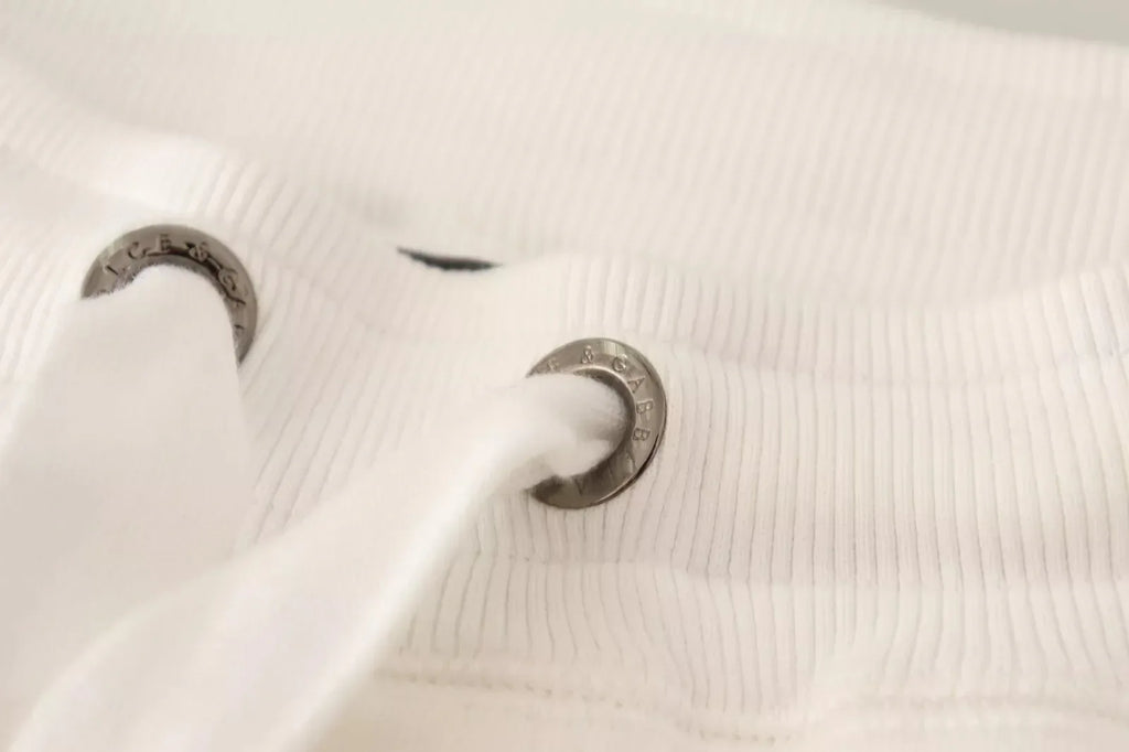 Dolce & Gabbana White Cotton Logo Patch Sweatpants Jogging Pants - Zeiniez