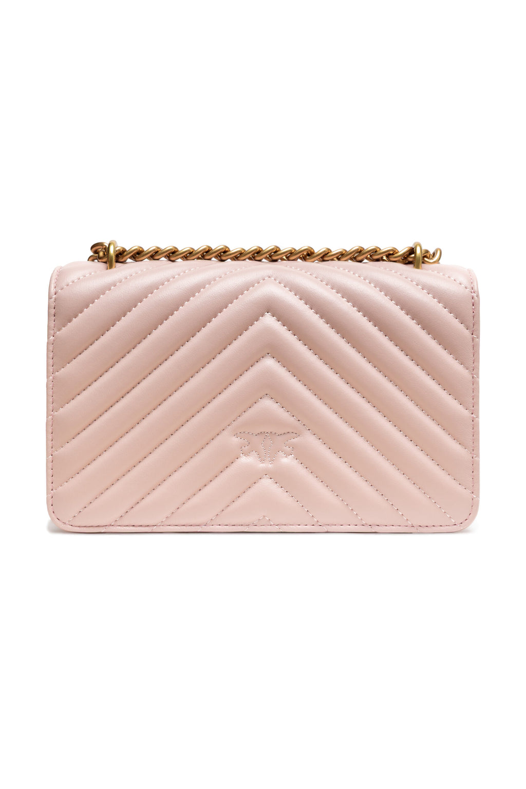 PINKO Powder Pink Love One Mini Shoulder Bag - Zeiniez