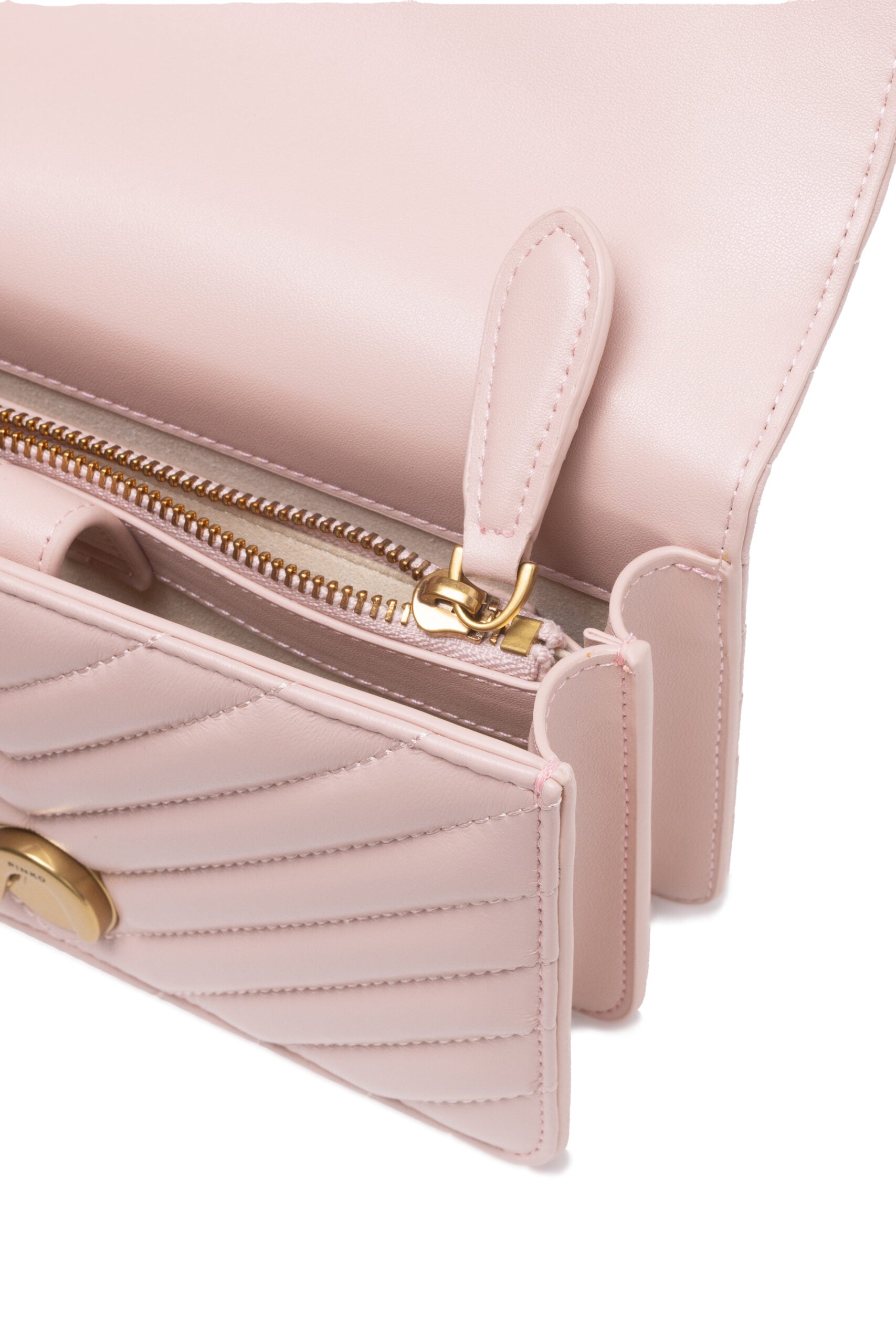 PINKO Powder Pink Love One Mini Shoulder Bag - Zeiniez