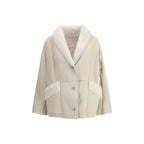 Salvatore Santoro Cream Leather Coat