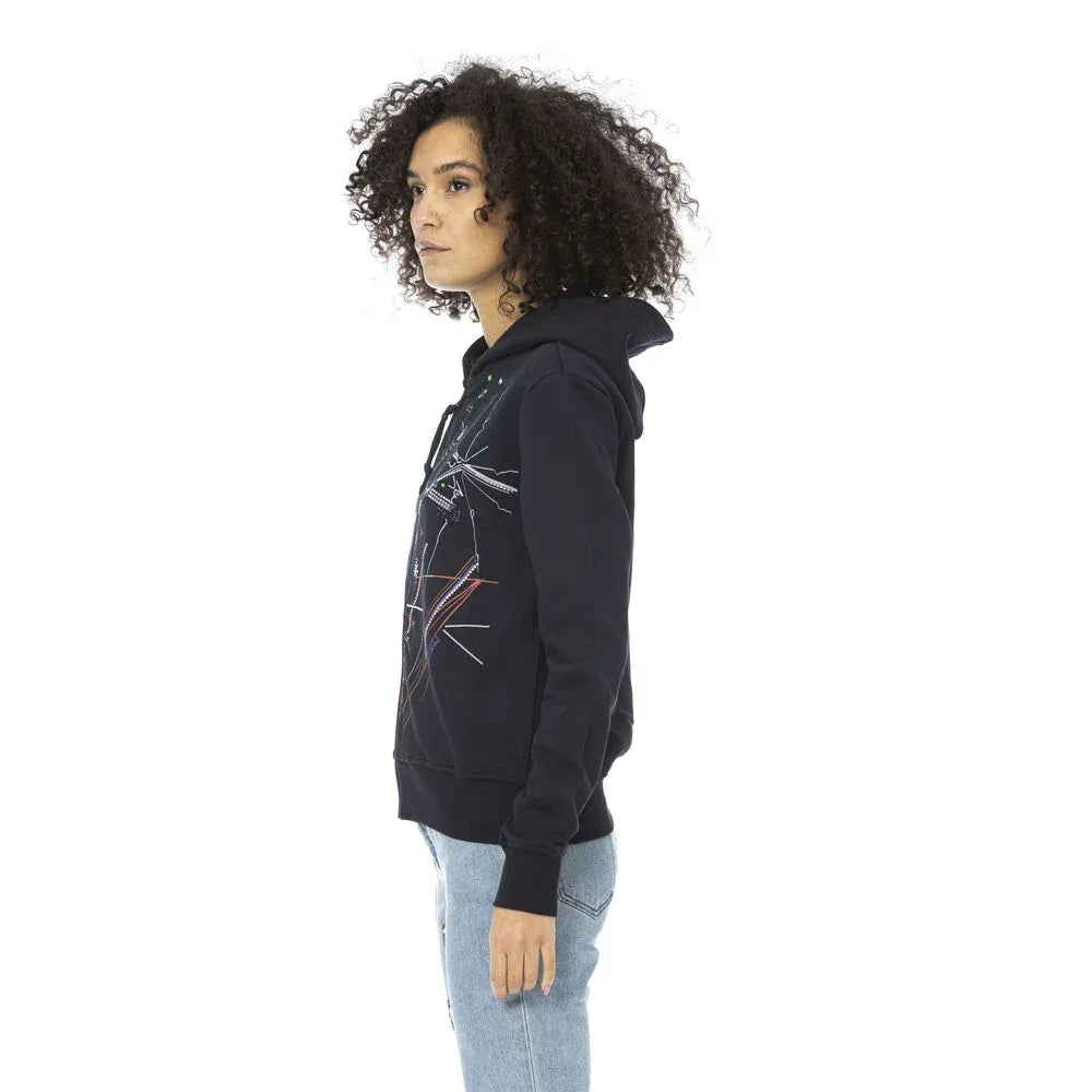 Mr&Mrs Italy Blue Cotton Women Sweatshirt - Zeiniez