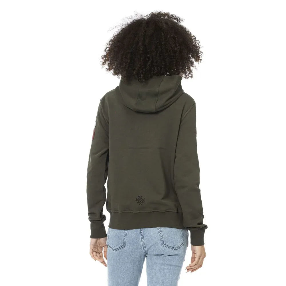 Mr&Mrs Italy Green Cotton Women Hoodie - Zeiniez
