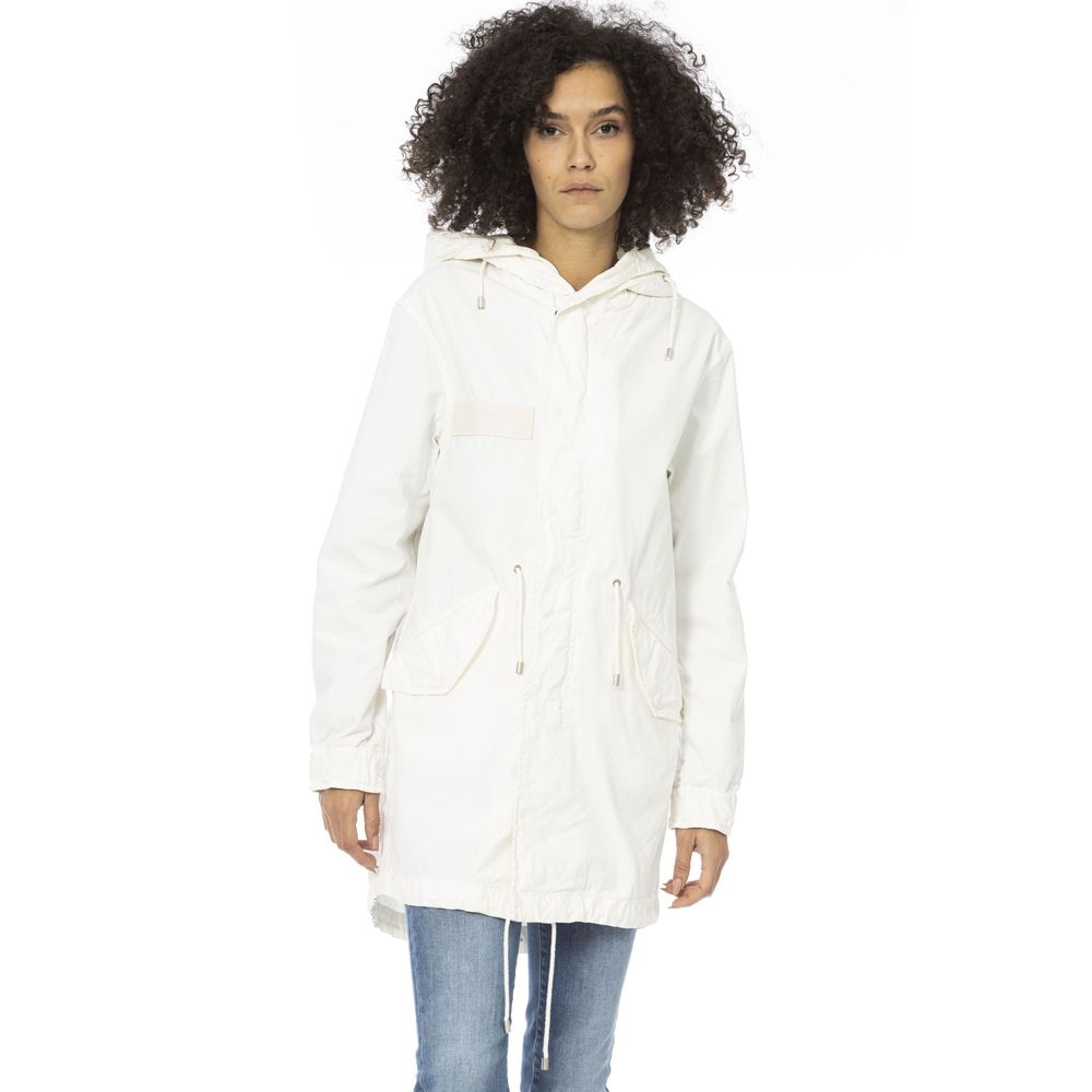 Mr&Mrs Italy White Cotton Women Parka - Zeiniez