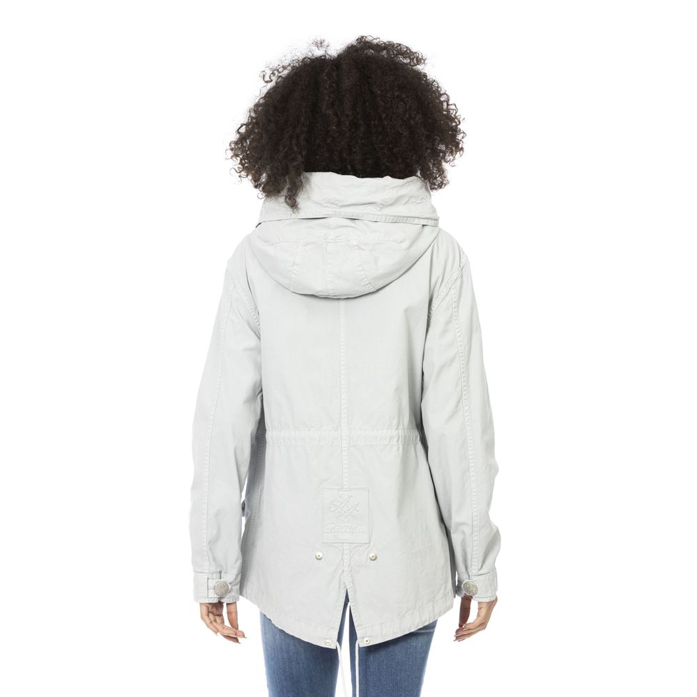 Mr&Mrs Italy Silver Cotton Women Parka Jacket - Zeiniez