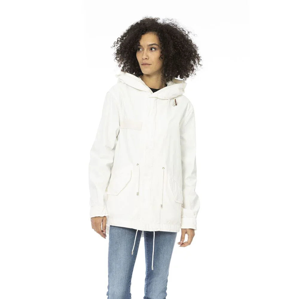 Mr&Mrs Italy White Cotton Women Parka Jacket - Zeiniez