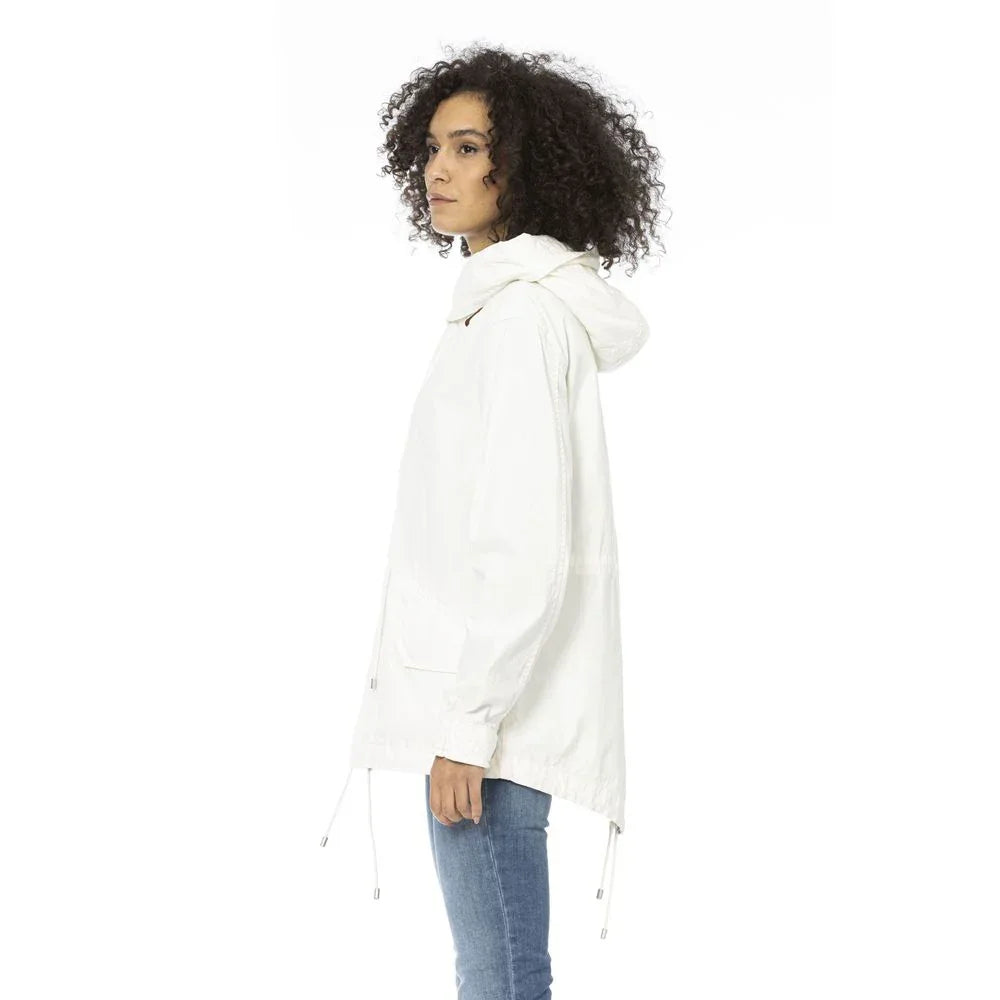 Mr&Mrs Italy White Cotton Women Parka Jacket - Zeiniez