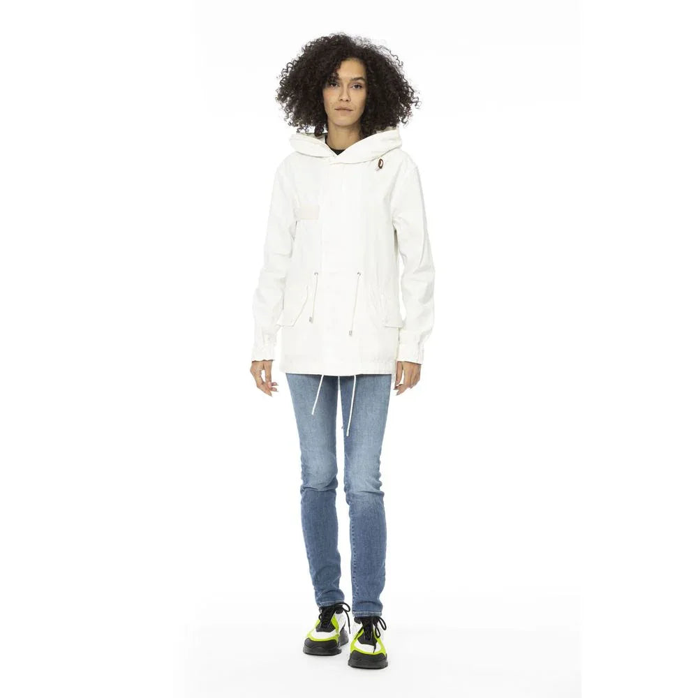 Mr&Mrs Italy White Cotton Women Parka Jacket - Zeiniez
