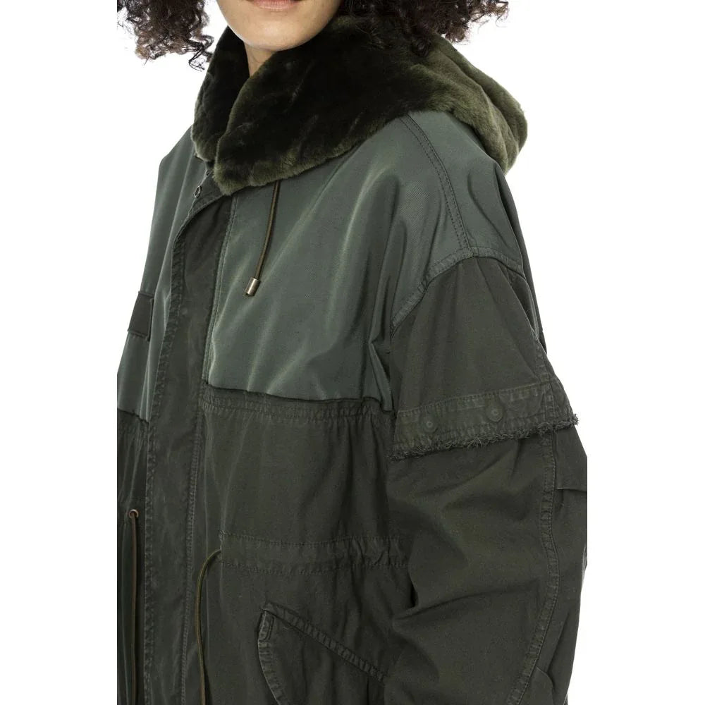 Mr&Mrs Italy Green Cotton Women Parka - Zeiniez