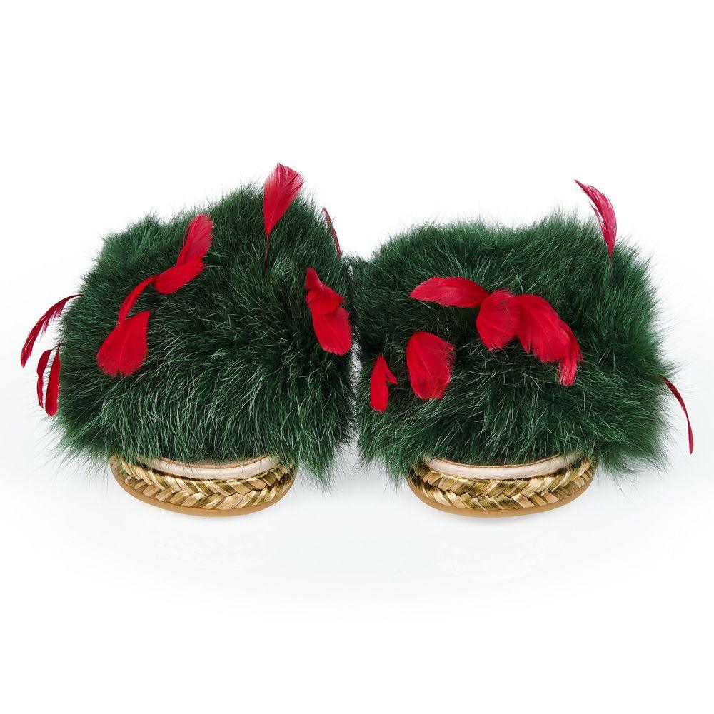 Mr&Mrs Italy Green Lamb Leather Women Sandal - Zeiniez