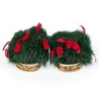 Mr&Mrs Italy Green Lamb Leather Women Sandal - Zeiniez