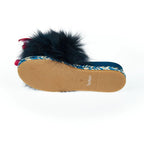 Mr&Mrs Italy Blue Lamb Leather Women Sandal - Zeiniez