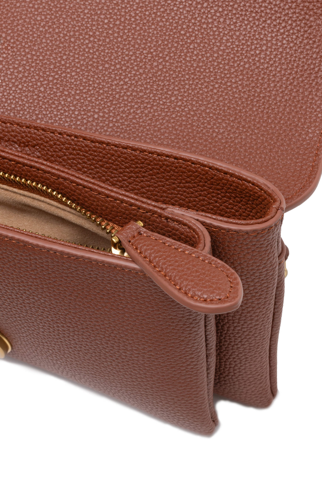 PINKO Brown Leather Love Boucle Riga Shoulder Bag - Zeiniez