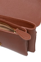 PINKO Brown Leather Love Boucle Riga Shoulder Bag - Zeiniez