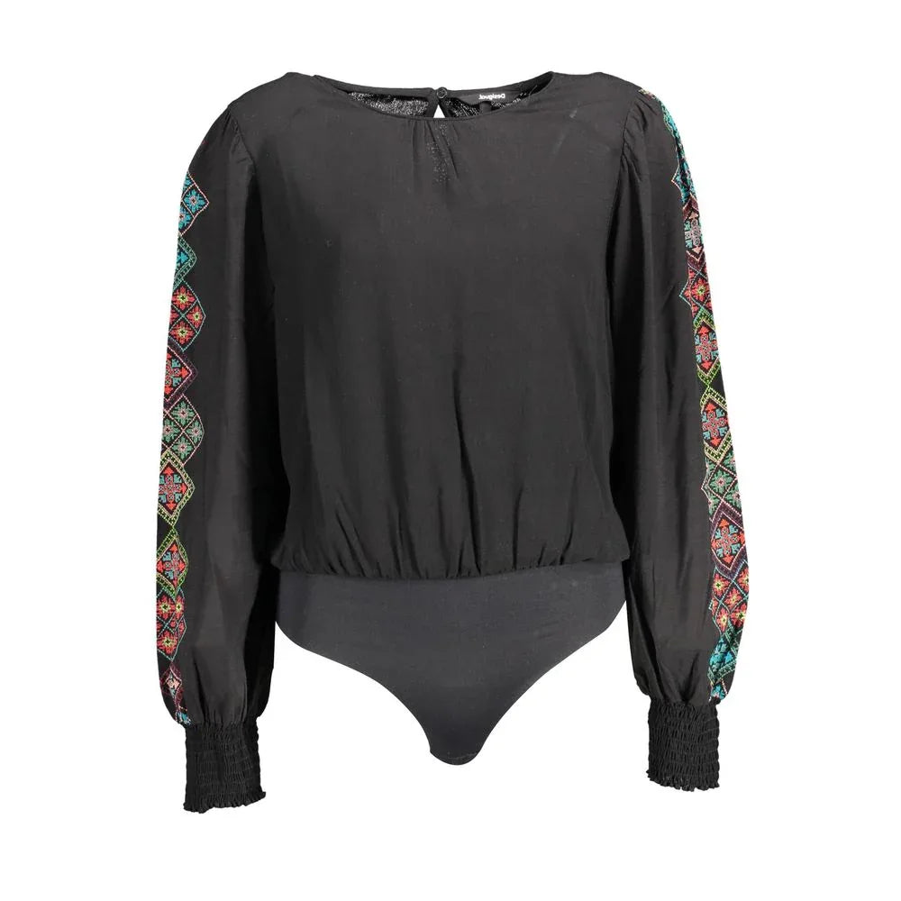 Desigual Black Viscosa Women Bodysuit - Zeiniez