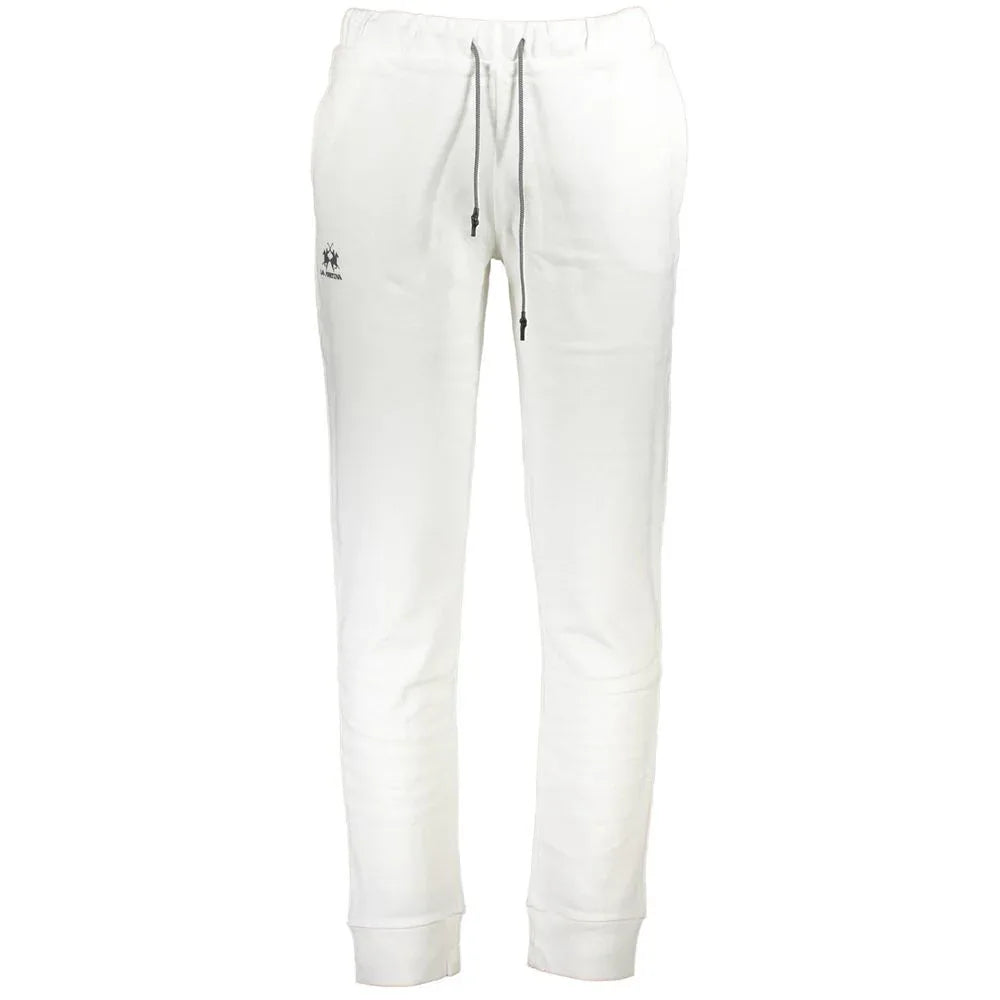 La Martina White Cotton Men's Track Pant - Zeiniez