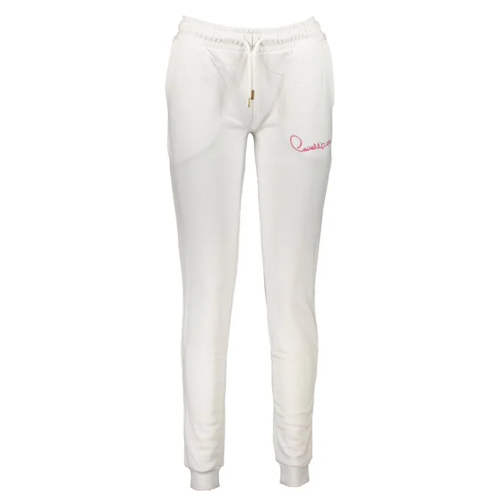 Cavalli Class White Cotton Women's Sweatpant - Zeiniez