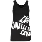 Cavalli Class Black Cotton Women Tank Top - Zeiniez