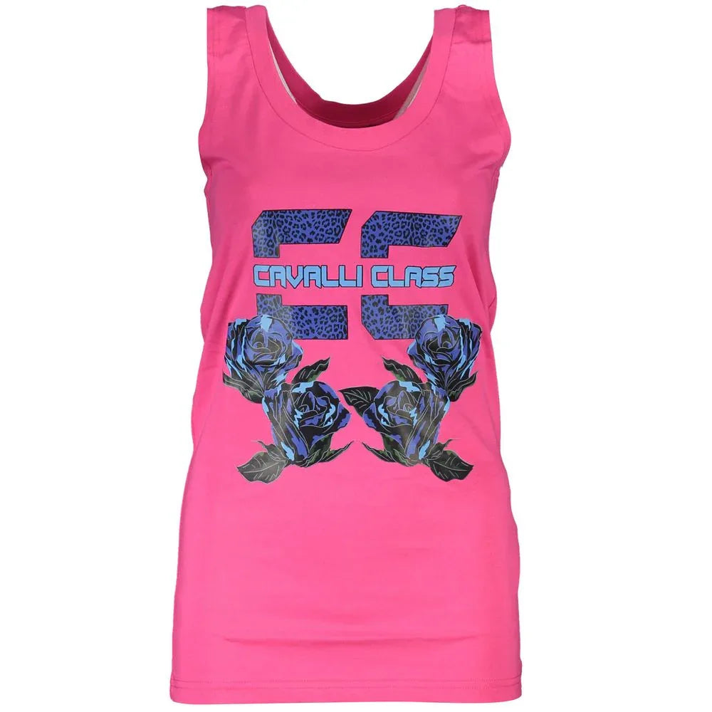 Cavalli Class Rosa Cotton Women Tank Top - Zeiniez