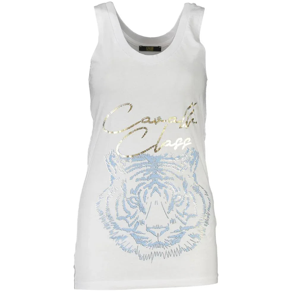 Cavalli Class White Cotton Women Tank Top - Zeiniez