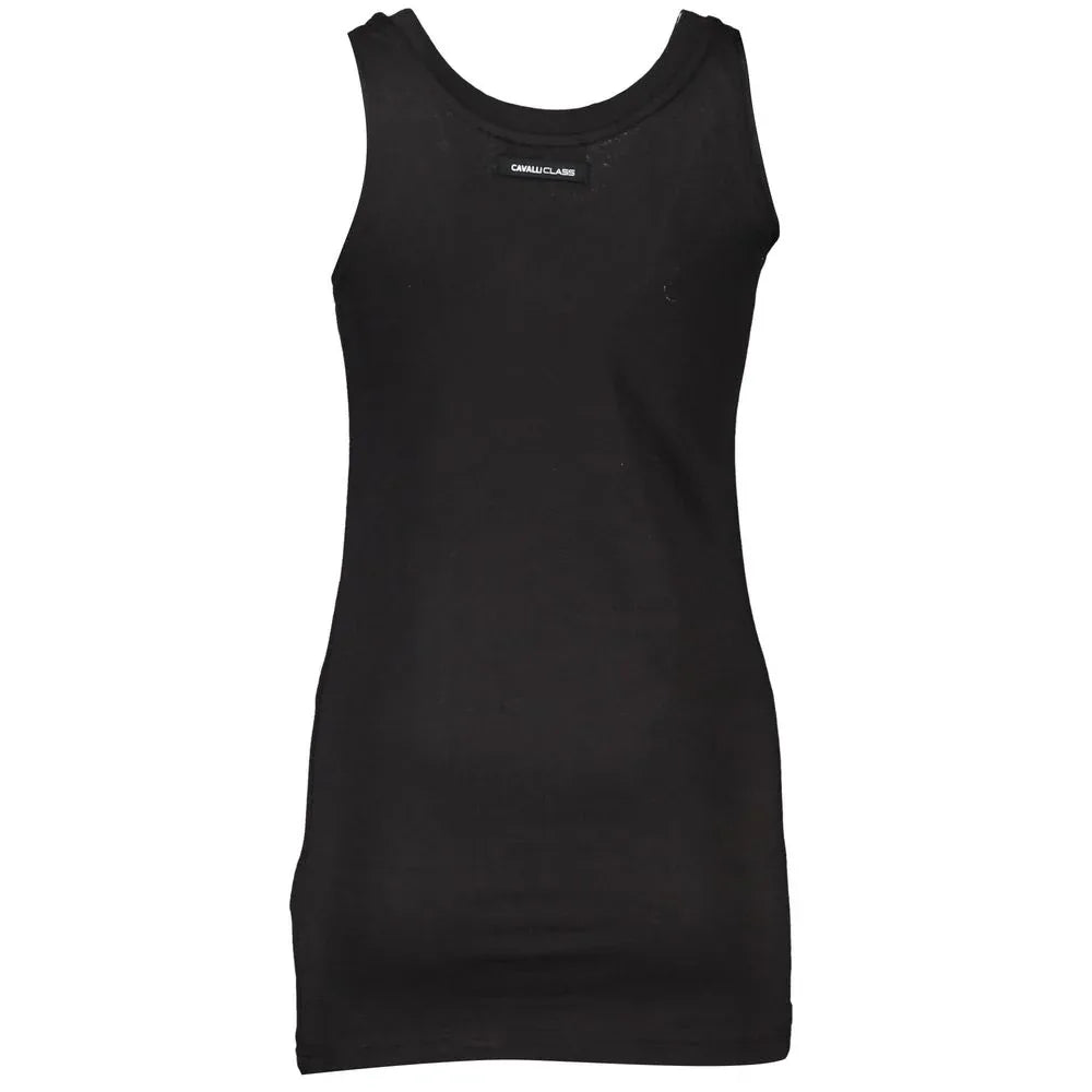 Cavalli Class Black Cotton Women's Tank Top - Zeiniez