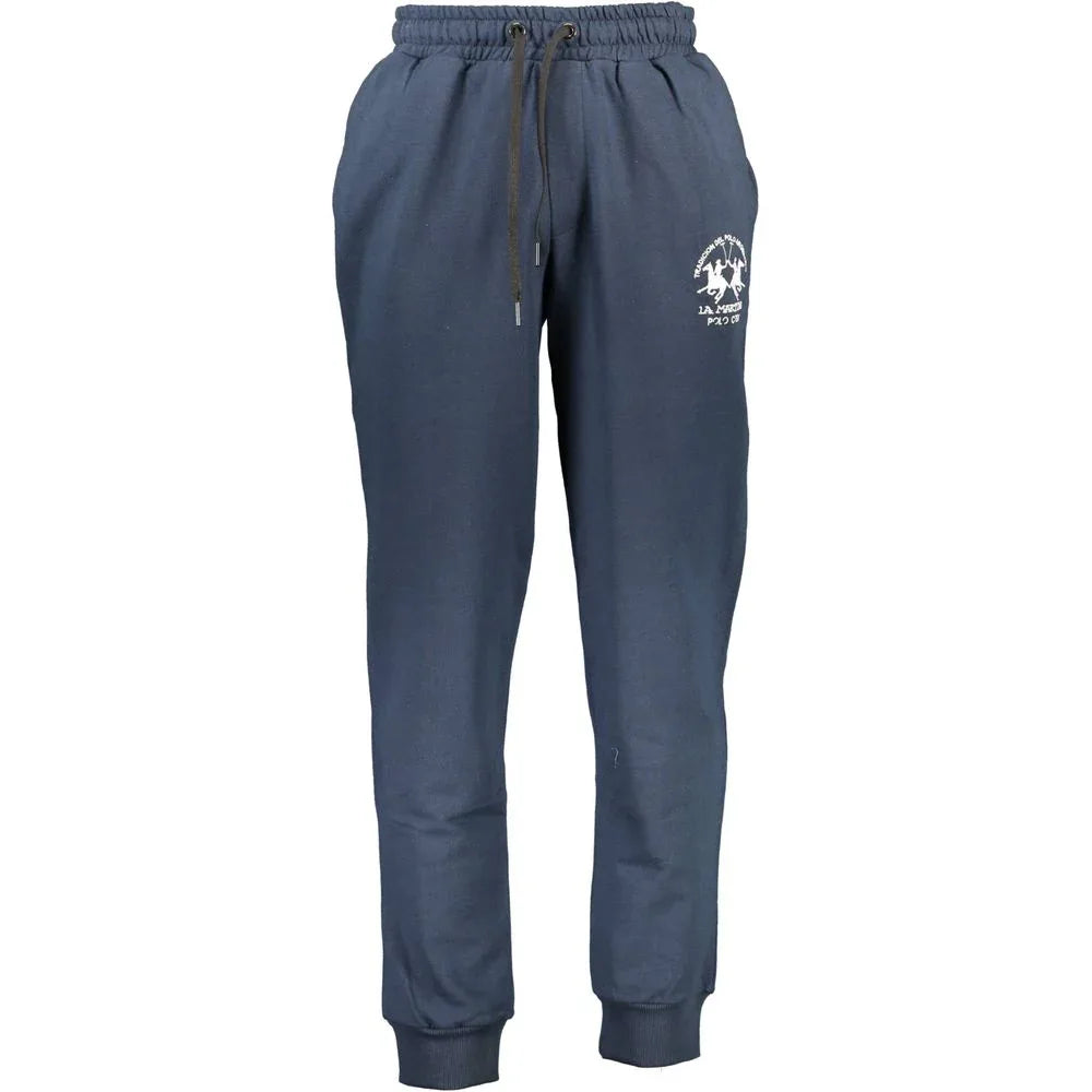 La Martina Blue Cotton Men Sweatpants - Zeiniez