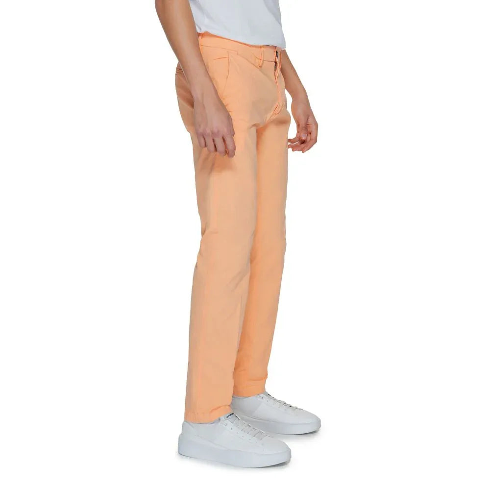 Borghese Orange Cotton Chino Pants - Zeiniez