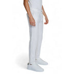 Borghese White Linen Casual Pants - Zeiniez