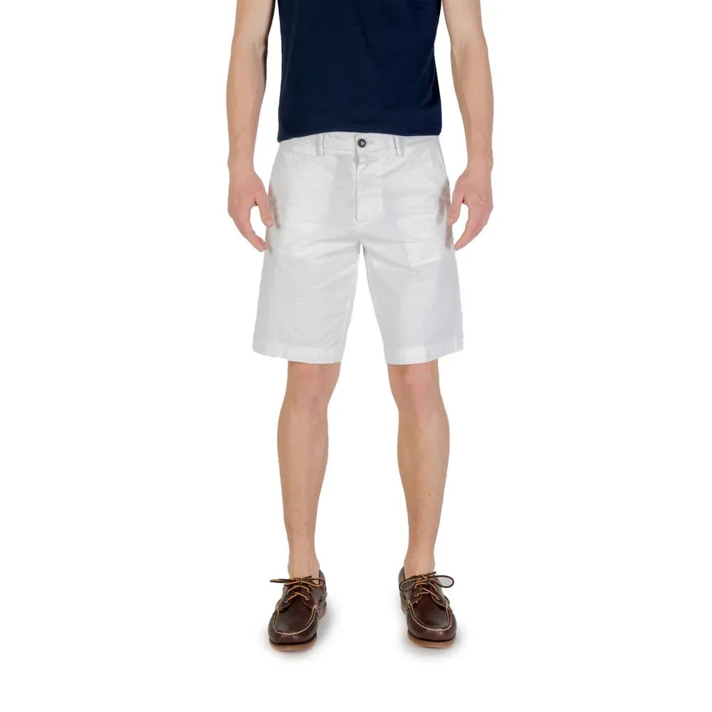 Borghese White Cotton Bermuda Shorts - Zeiniez