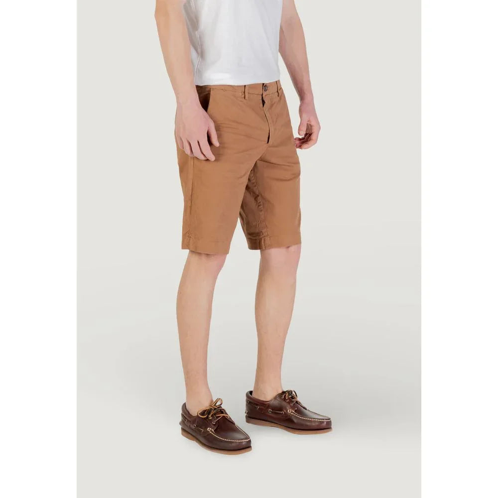 Borghese Beige Cotton Bermuda Shorts - Zeiniez