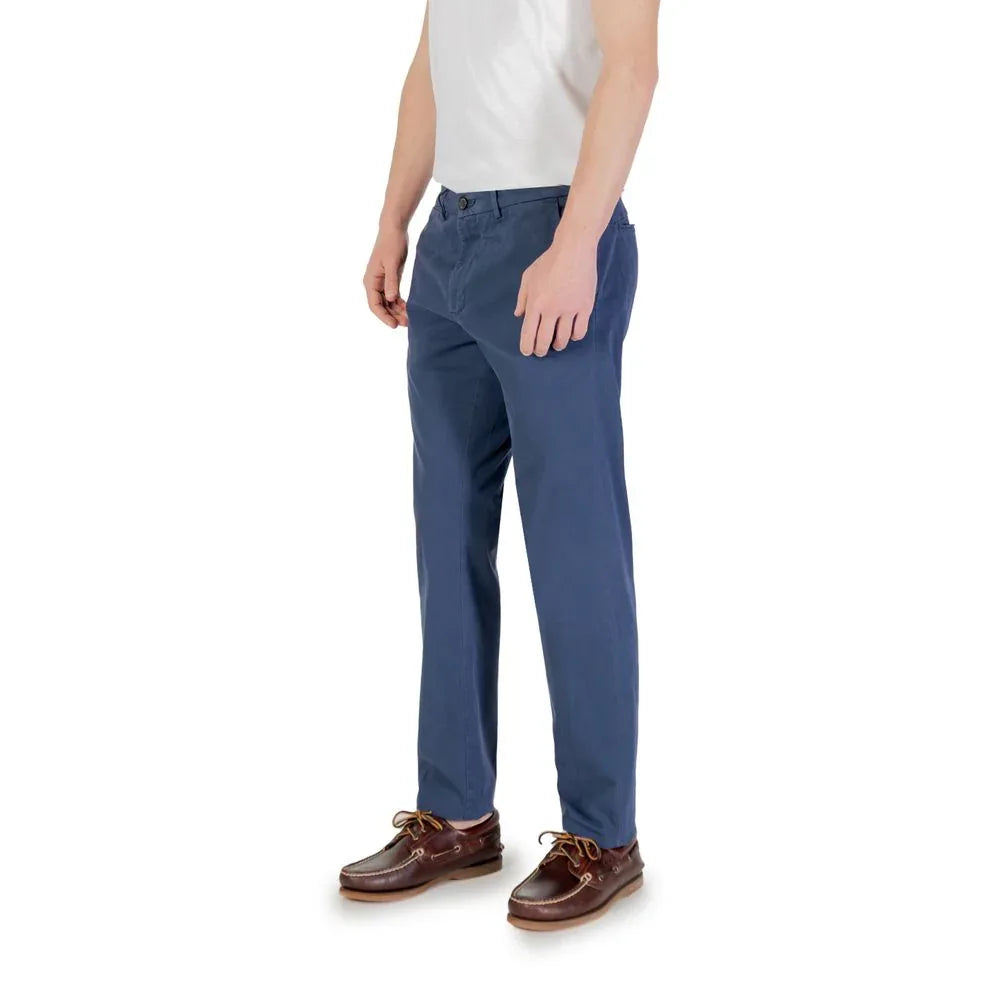 Borghese Blue Cotton Skinny Pants - Zeiniez