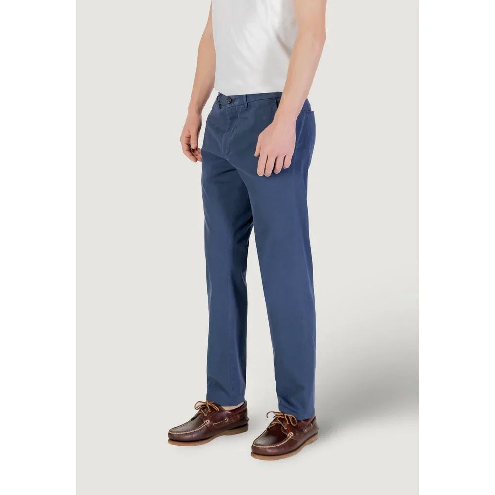 Borghese Blue Cotton Skinny Pants - Zeiniez