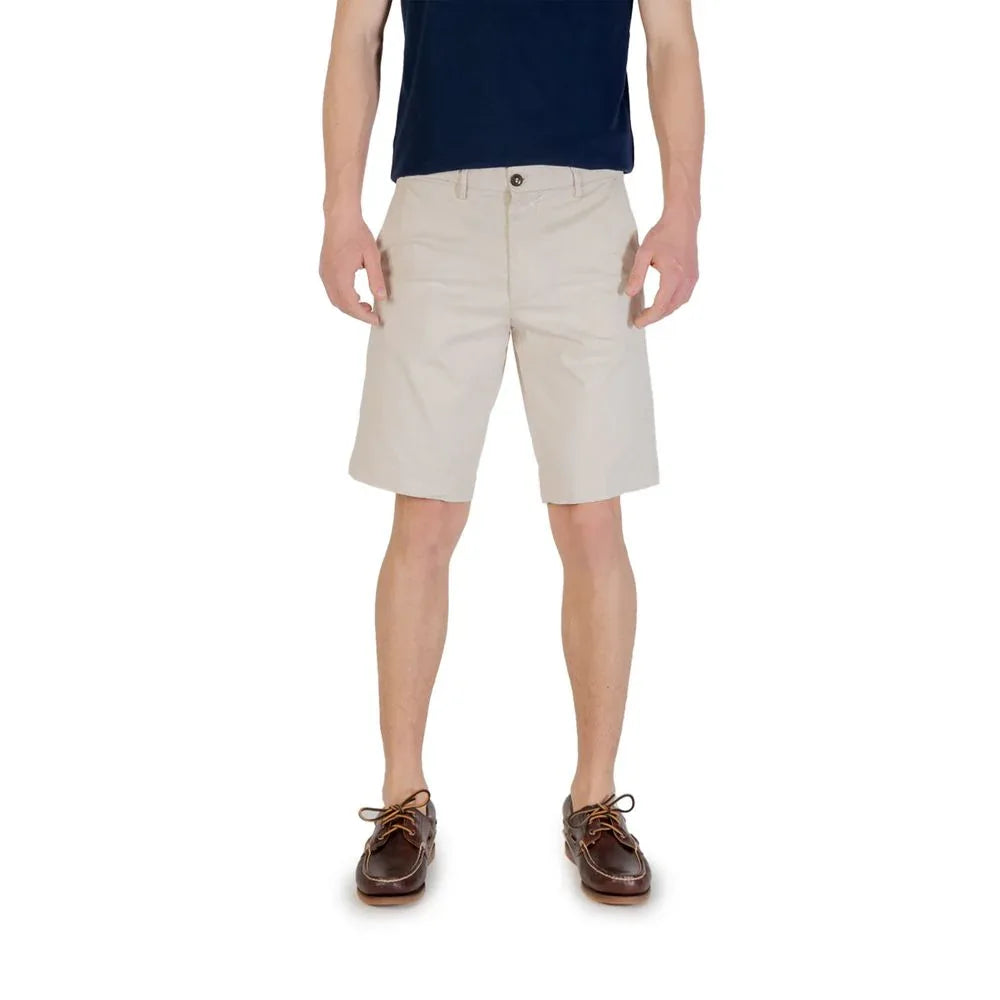 Borghese Bicolor Cotton Bermuda Shorts - Zeiniez