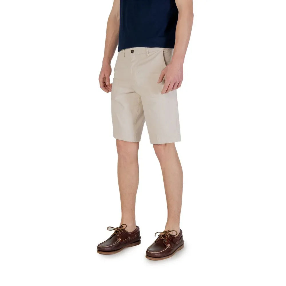 Borghese Bicolor Cotton Bermuda Shorts - Zeiniez
