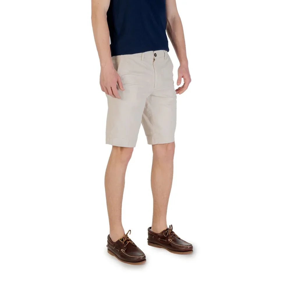 Borghese Bicolor Cotton Bermuda Shorts - Zeiniez