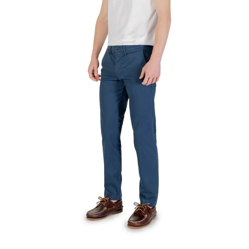 Borghese Blue Cotton Skinny Pants - Zeiniez