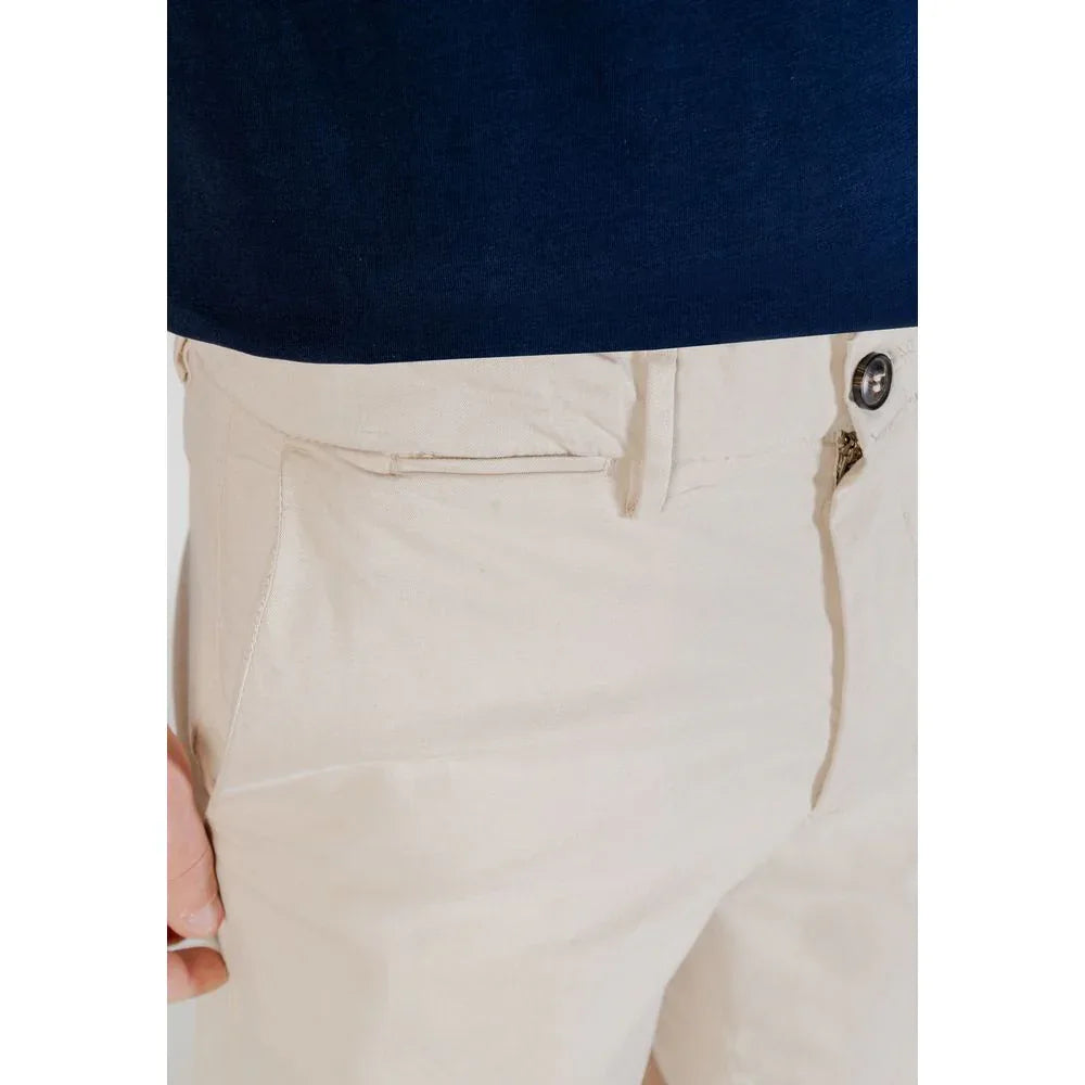 Borghese Bicolor Cotton Bermuda Shorts - Zeiniez