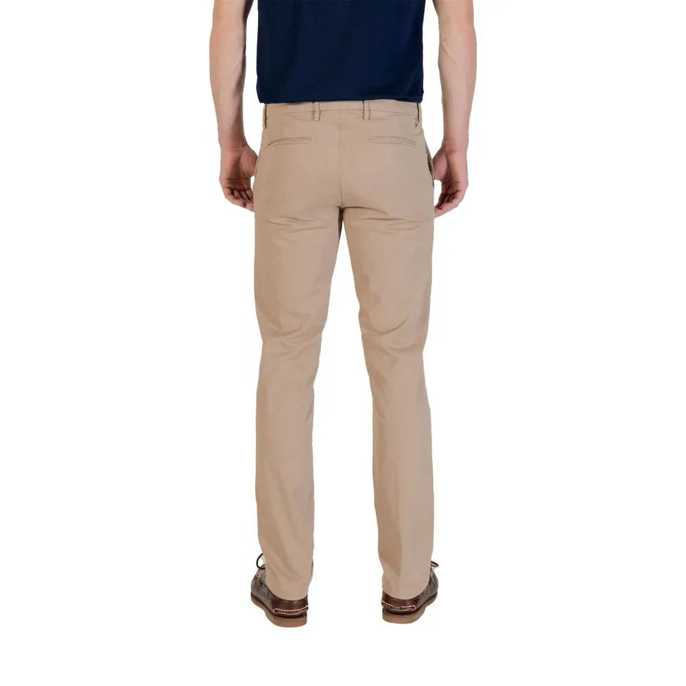 Borghese Beige Cotton Skinny Pants - Zeiniez