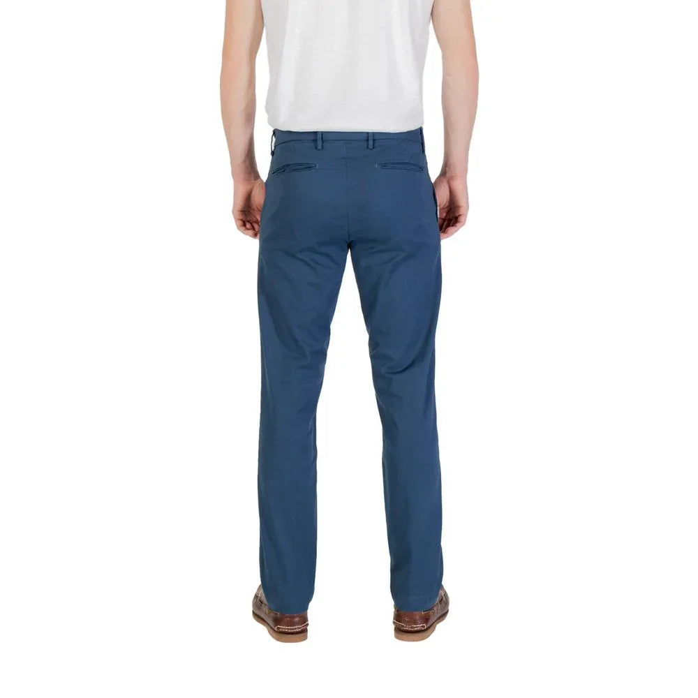 Borghese Blue Cotton Skinny Pants - Zeiniez