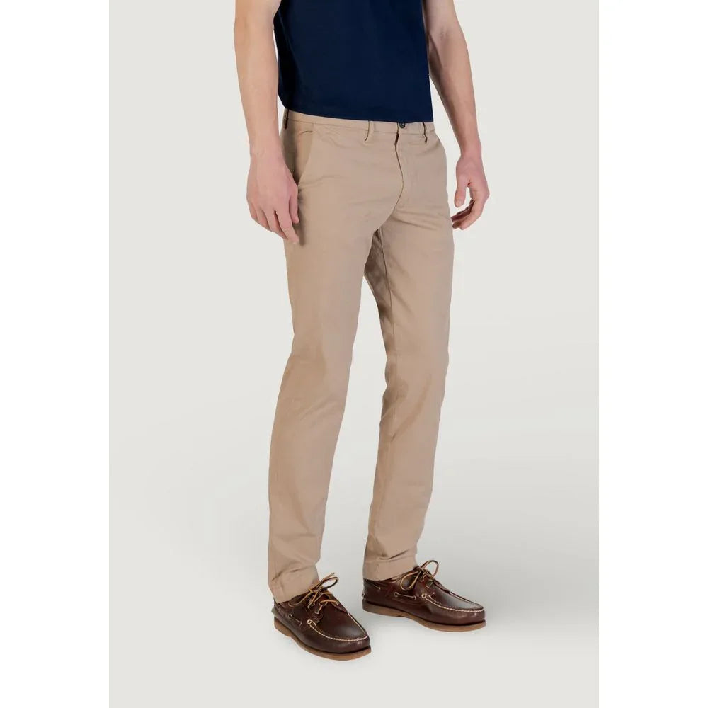 Borghese Beige Cotton Skinny Pants - Zeiniez