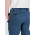 Borghese Blue Cotton Skinny Pants - Zeiniez