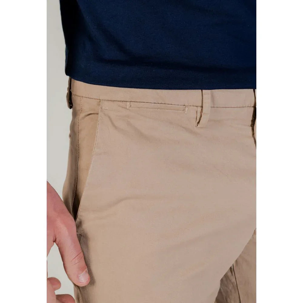Borghese Beige Cotton Skinny Pants - Zeiniez