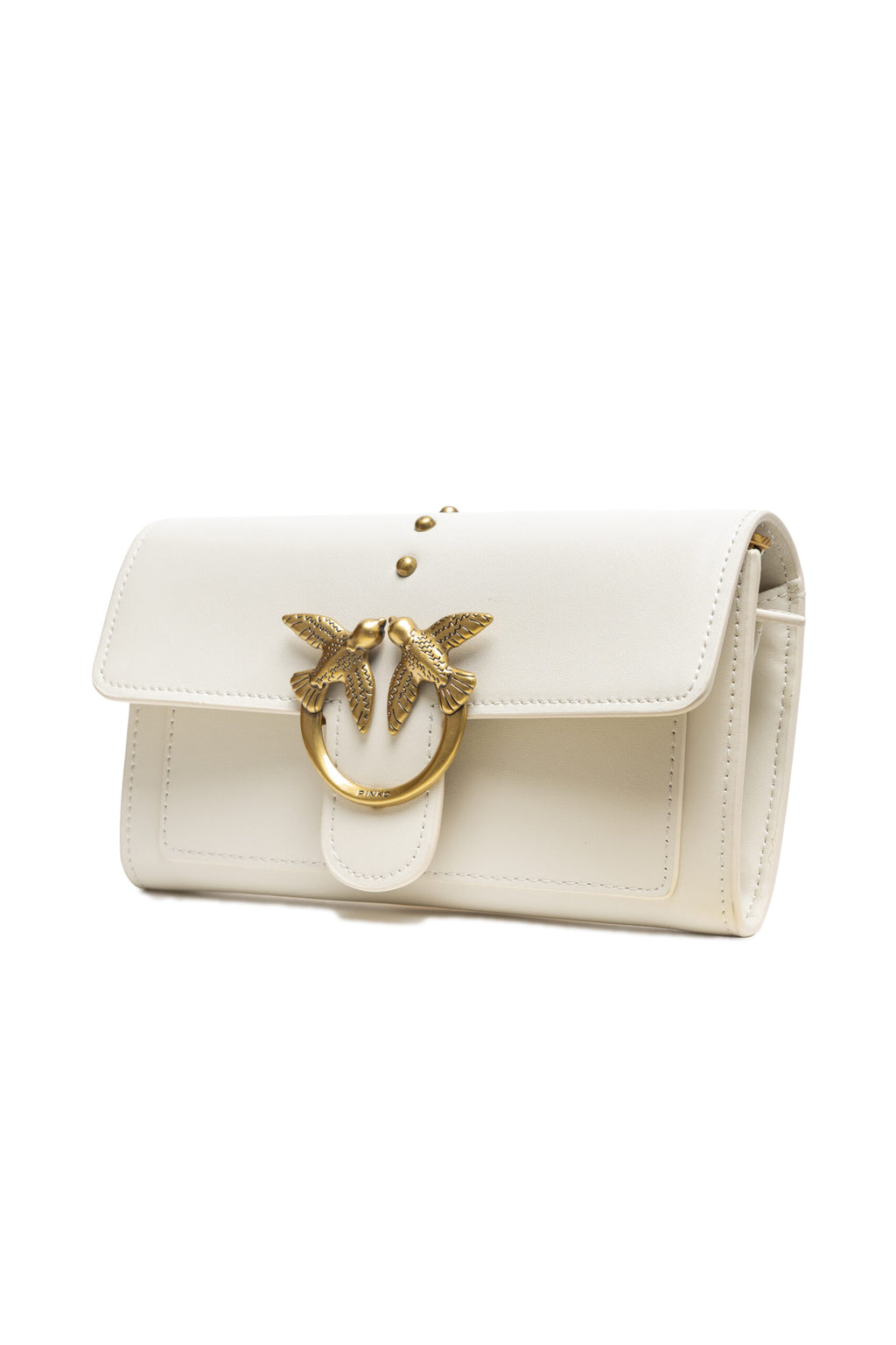 PINKO White Leather One Simply Love Mini Bag - Zeiniez